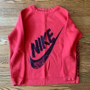 Nike crewneck sweatshirt- pink with black detail